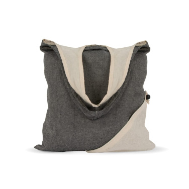 Einkaufstasche Recycelte Baumwolle OEKO-TEX® 140g/m² 38x42 cm, Grau, Produktbild (4)