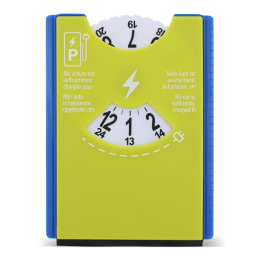 Parkscheibe mit Eiskratzer "Electric", Blau / Grün, Produktbild (3)
