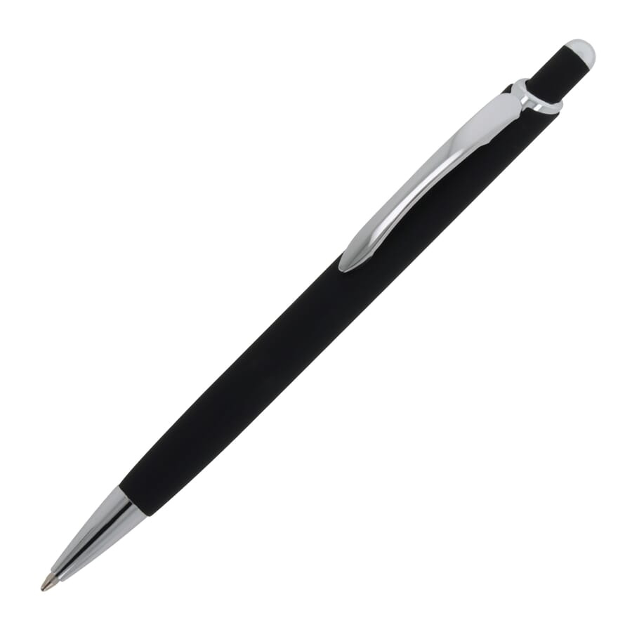 Kugelschreiber Monaco Metall Soft Touch, Schwarz, Produktbild (1)