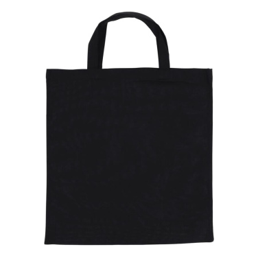 Einkaufstasche OEKO-TEX® 140g/m² 38x42 cm kurze Henkel, Schwarz, Produktbild (2)