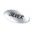 Vinyl Sticker Oval 50x25 mm, Silber