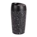 Sagaform Loke Reisebecher Splash 240 ml, Schwarz / Weiss