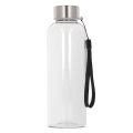 Wasserflasche Jude R-PET 500 ml, Transparent / Schwarz