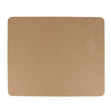 Mousepad mit kabellosem Ladegerät aus Recyclingpapier, Natur, Produktbild (2)