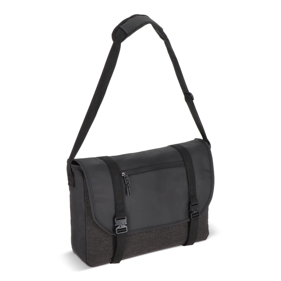 Laptop-Messenger-Tasche Liam RPET 12L, Schwarz, Produktbild (1)