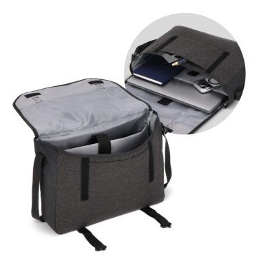 Laptop-Messenger-Tasche Liam RPET 12L, Schwarz, Produktbild (4)
