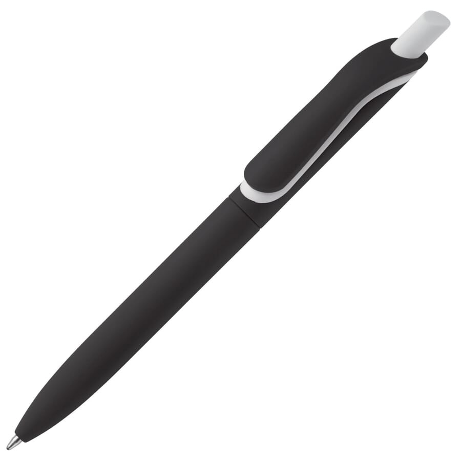 Kugelschreiber ClickShadow softtouch R-ABS, Schwarz, Produktbild