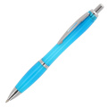 Kugelschreiber Hawaii transparent Ocean Bound Plastic, Transparent / Hellblau