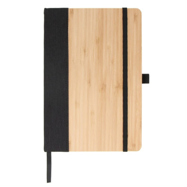 Notizbuch bamboo & R-PET A5, Schwarz, Produktbild (4)