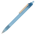 Kugelschreiber Ozean mit Papierclip, Transparent / Blau