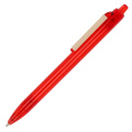 Kugelschreiber Ozean mit Papierclip, Transparent / Rot