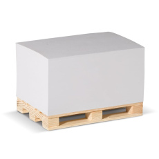 Zettelblock Pad 12x8x6 cm auf Holzpalette