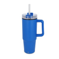 Miami Becher mit Henkel und Strohhalm 800 ml, Blau