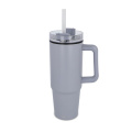 Miami Becher mit Henkel und Strohhalm 800 ml, Grau