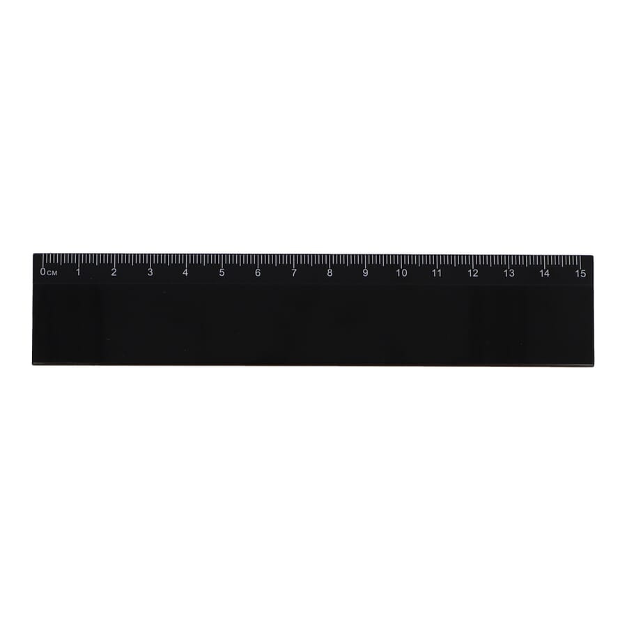 Lineal 15 cm, Schwarz, Produktbild