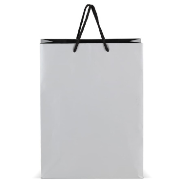 FSC Papier Geschenktasche 30 x 12 x 40 cm 200g/m², Silber, Produktbild (3)