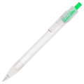 R-PET-Kugelschreiber, Transparent / Grün