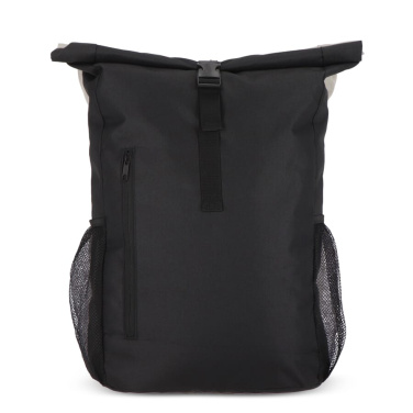 R-PET 600D Rolltop Fahrrad-Rucksack 20L, Schwarz, Produktbild (3)