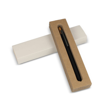 Stiftebox aus recyceltem Milchkarton, 1 Stift, Beige, Produktbild (2)