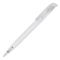 Kugelschreiber Atlas transparent, Transparent / Weiss