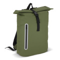 PU-beschichteter R-PET 600D Rolltop-Rucksack 20L, Olivgrün
