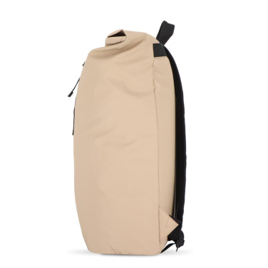 PU-beschichteter R-PET 600D Rolltop-Rucksack 20L, Ecru, Produktbild (2)