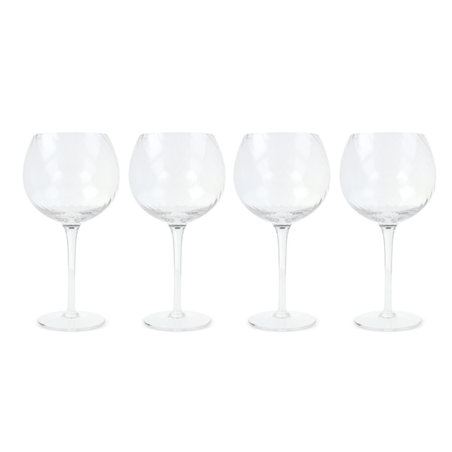 Byon Opacity 4er-Set Weingläser mit stilvollem Glasmuster 470 ml, Transparent, Produktbild (1)