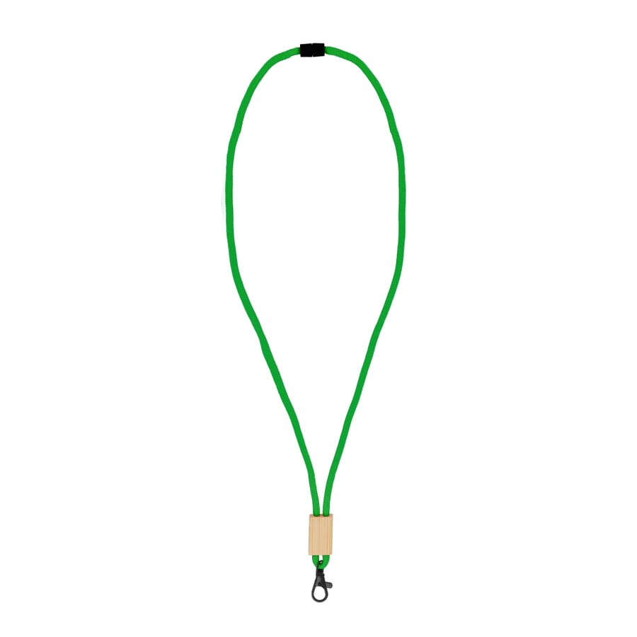 R-PET Kordel-Lanyard, Grün, Produktbild (1)