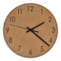 Wanduhr aus Kork, Natur