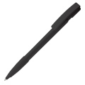 Kugelschreiber Nash Hardcolour mit Gummigriff, Schwarz