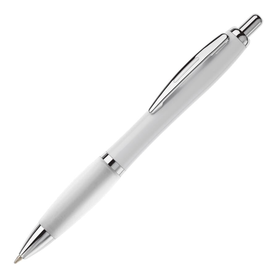 Kugelschreiber Hawaï weiß, Weiss / Weiss, Produktbild (1)