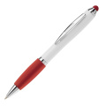 Kugelschreiber Hawaï Stylus weiß, Weiss / Rot