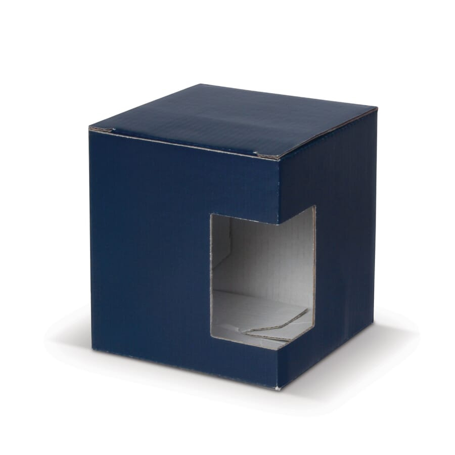 Verpackung Tassen mit Fenster, Blau, Produktbild