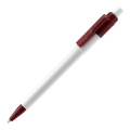 Kugelschreiber Baron Colour Hardcolour, Weiss / Weinrot