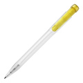 Kugelschreiber Ingeo TM Pen Clear Transparent, Ecru / Gelb