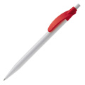 Kugelschreiber Cosmo Hardcolour, Weiss / Rot