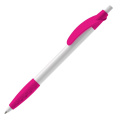 Kugelschreiber Cosmo Grip HC, Weiss / Rosa