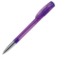 Kugelschreiber Deniro mit Metallspitze Frosty, Ecru / Purple