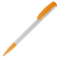 Kugelschreiber Deniro Hardcolour, Weiss / Orange