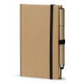 Karton Notizbuch A6 + Stift, Braun