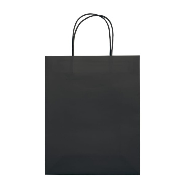 Mittlere Papiertasche im Eco Look 120g/m², Schwarz, Produktbild (3)