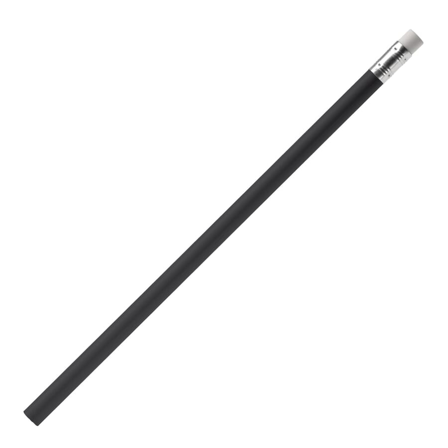 Bleistift mit Radiergummi, Schwarz, Produktbild (1)