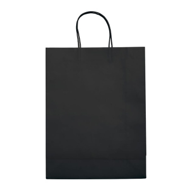 Große Papiertasche im Eco Look 120g/m², Schwarz, Produktbild (3)
