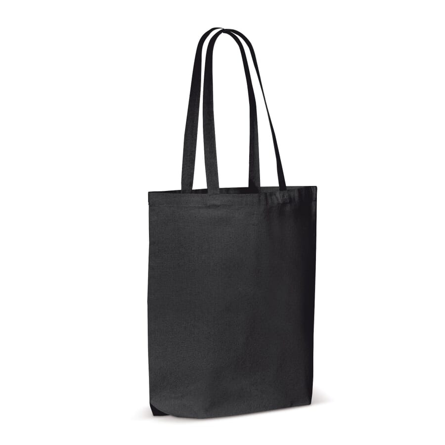 Umhängetasche canvas OEKO-TEX®270g/m² 42x12x43 cm, Schwarz, Produktbild (1)