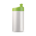 Sportflasche Design 500 ml, Weiss / Hellgrün