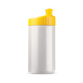 Sportflasche Design 500 ml, Weiss / Gelb