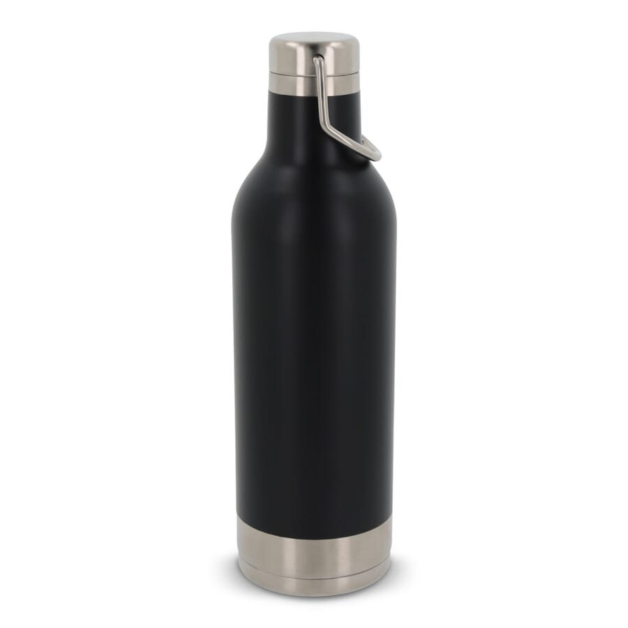 Edelstahl-Isolierflasche 400 ml, Schwarz, Produktbild (1)