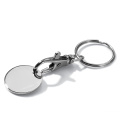 Schlüsselanhänger Einkaufswagenchip, Silber