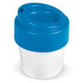 Heiß-aber-cool Kaffeebecher mit Deckel 240 ml, Weiss / Blau