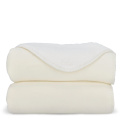 Sherpa-Fleece-Decke OEKO-TEX® Sublimation 130 x 170 cm 510 g/m², Weiss